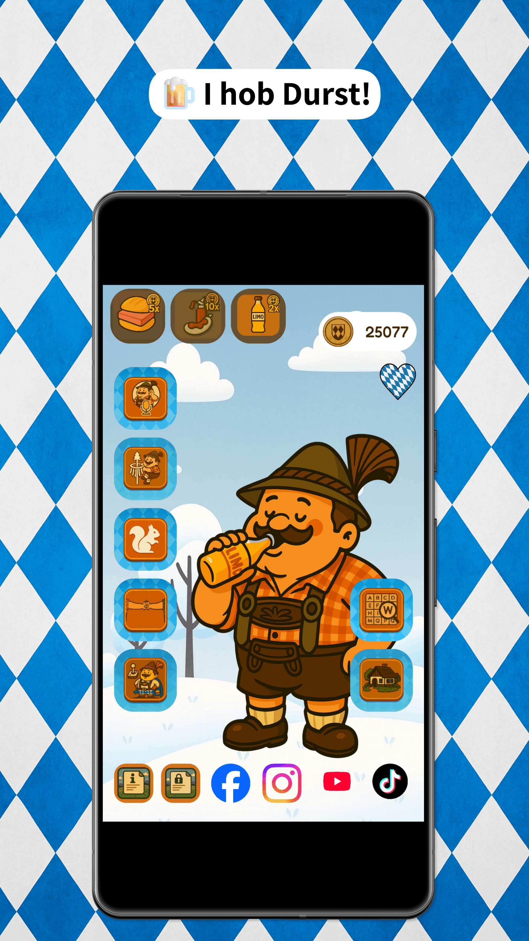 Screenshot vom Sepp wenn er a grachal trinkt in An Sepp sei App